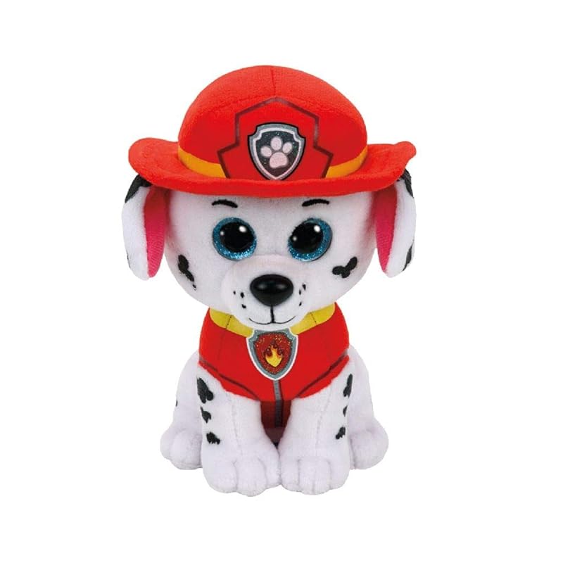 TY 41211 Bee Maya 41211-Paw Patrol, Marshal mit Glitzer Augen, 15 cm, Weiss