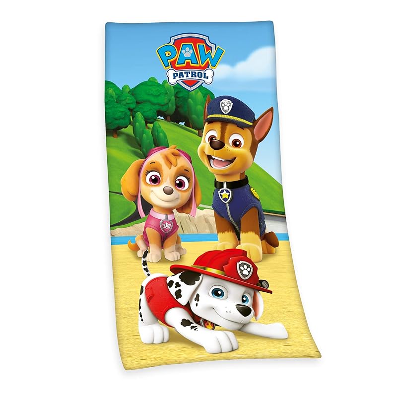 Herding PAW PATROL Badetuch, 150 x 75 cm, Baumwolle, Mehrfarbig