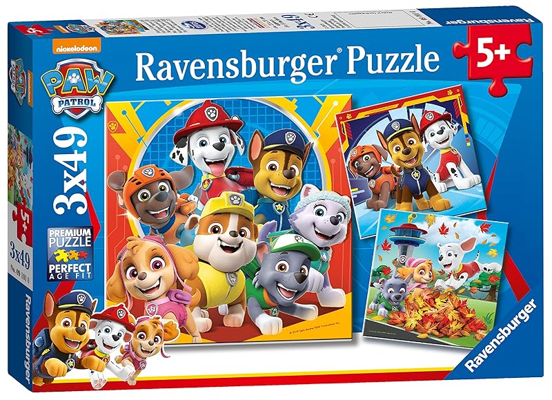 Ravensburger 5048 Paw Patrol 3 x 49 Teile Puzzle für Kinder ab 5 Jahren