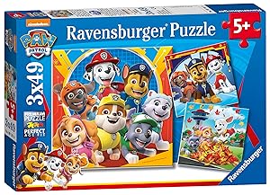 Ravensburger 5048 Paw Patrol 3 x 49 Teile Puzzle für Kinder ab 5 Jahren