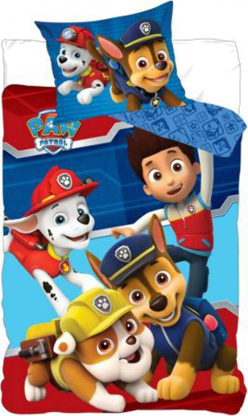 PAW PATROL Bettwäsche/Kinderbettwäsche, 2 Stück ** Marshall, Ryder, Rubble, Chase **