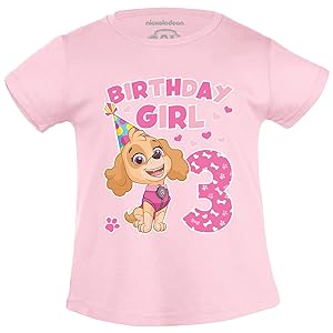 PAW PATROL - Skye Everest Birthday Girl 3 Jahre Geburtstag Mädchen T-Shirt
