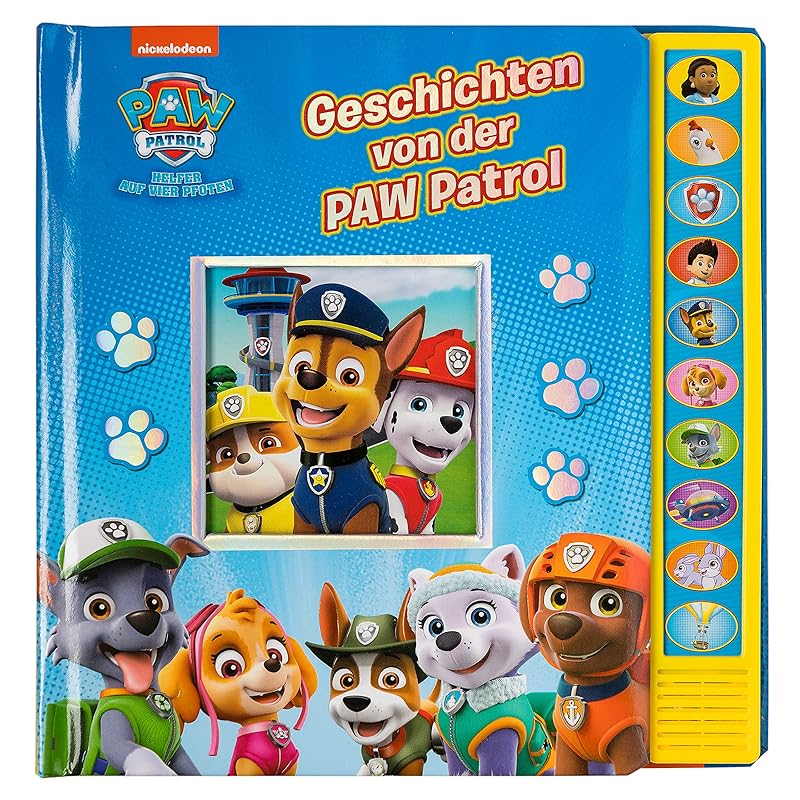 Geschichten von der PAW Patrol - Vorlese-Pappbilderbuch mit 10 lustigen Geräuschen für Kinder ab 3 Jahren